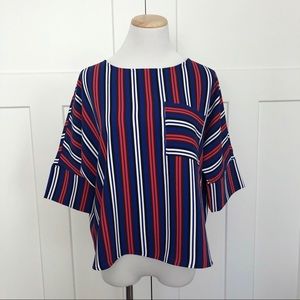 NEW Express Vertical Striped Top Blouse